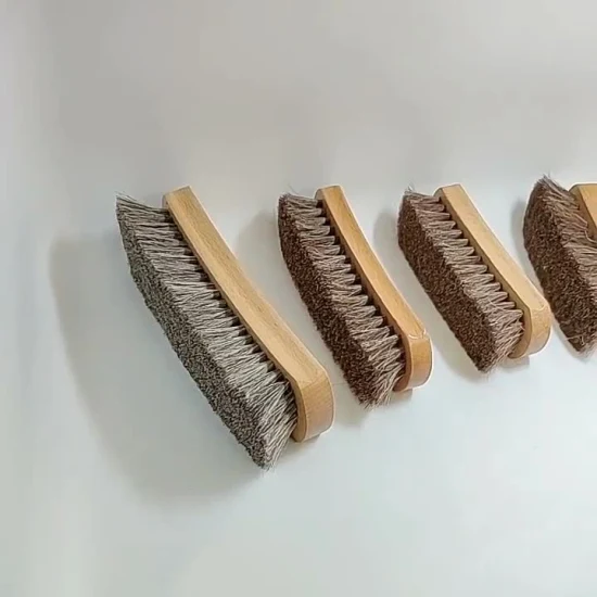 Escova de sapato de madeira 100% crina de cavalo